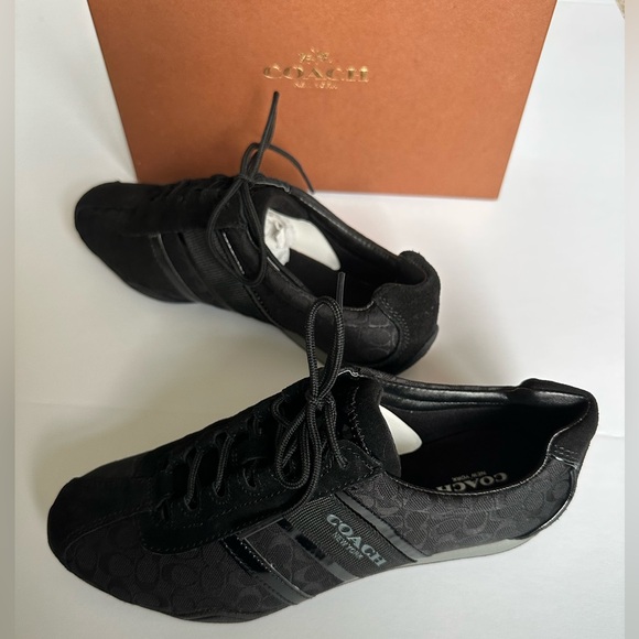 Coach Signature Ramonna Black Jacquard Sneakers Size 8 - Picture 10 of 12